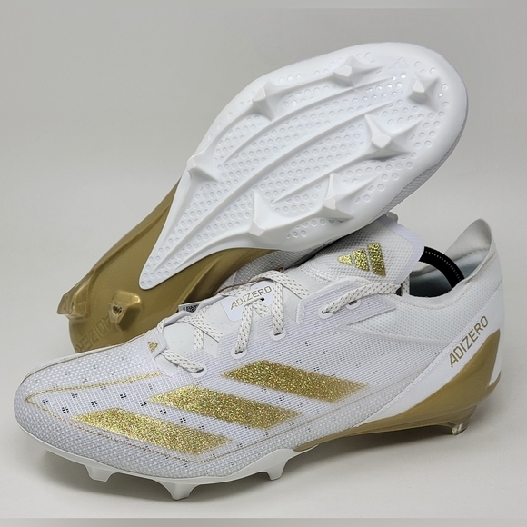 adidas Other - Adidas Adizero Electric Men's Size 8.5 White Gold Football Cleats IE4381 New